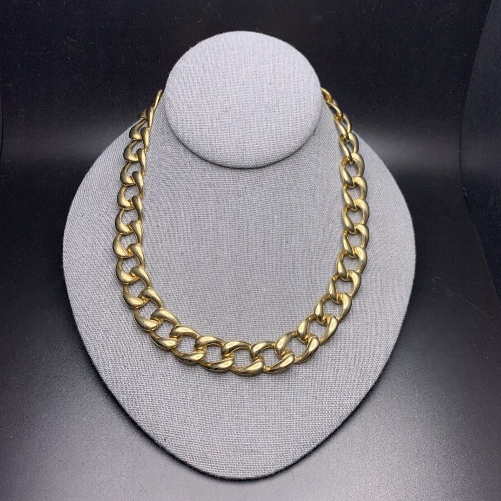 Vintage Gold Tone Link Necklace